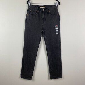 Levis Jeans Low Pro Womens 26 Straight Washed Black Denim Relaxed